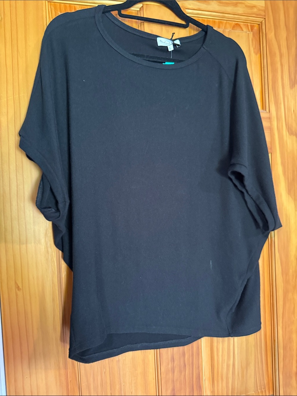 Michael Stars Black Verna Dolman Sleeve Knit Top